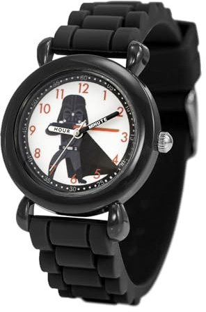 STAR WARS Kids' Plastic Time Teacher Watch, Analog Quartz Silicone Strap Watch