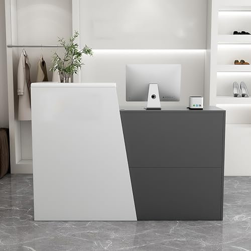 Rezeptionstheken, Empfangstresen, Bürotheke Rezeption Tisch, Laden-Theke Verkaufstheke Mit Schubladen, Für Eine Vielzahl Von Bekleidungsgeschäften, Convenience-Stores, Kleinen Bartheken(Gray-a,120x42x