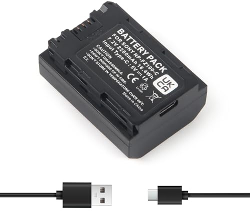 Oyomba NP-FZ100 Rechargeable Camera Battery, 2280Amh with Type-C Charging Port Compatible with Sony A1, A9, A9 II, A7C, A7R V, A7S III, A7 IV, A6600