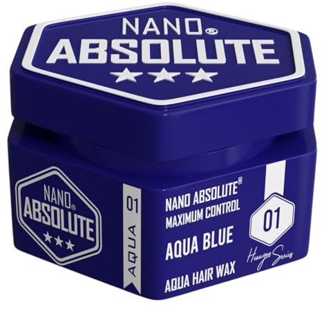 Nano Absolute Aqua Hair Wax 140 ml | hårvax | hårstyling vax | hårgel | gelvax | hårvax för män | barbershop Hair Styling (140 ml, 01 – aqua/blå)