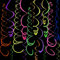 Yamobi 20 guirnaldas de neón, serpentinas de cumpleaños, luz UV, para fiestas, decoración de fiestas, decoración de carnaval, neón, decoración de Nochevieja