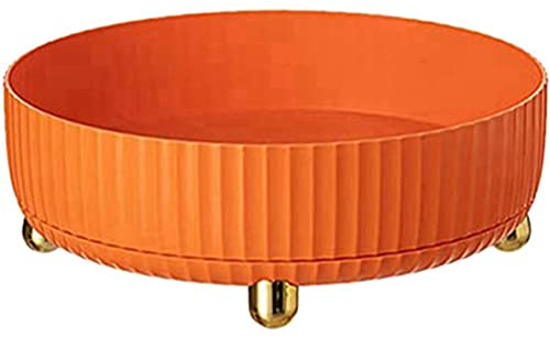 Huudngeje Ripiano Portaoggetti Girevole, Carosello Organizzatore Portaspezie Girevole, Portaspezie Mobile Dispensa Girevole Comò Arancione