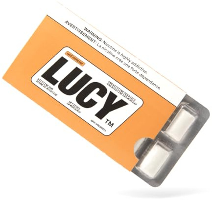LUCY™ Nicotine Gum 4mg, 100 Count, Espresso - Health Canada Natural Health Product NPN 80108821 - NRT Stop Smoking Aid, Reduce Withdrawal Symptoms & Cravings