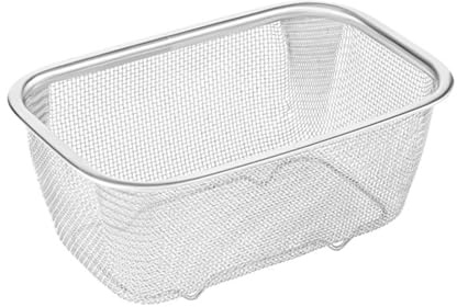 Passoire rectangulaire en acier inoxydable pour fruits et légumes 20,8 x 17,5 x 5 cm