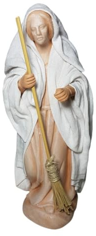 Arte Pesebre Figuras para Pintar Pastora con Escoba para Figuras de 12 cm