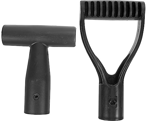 MOBUTOFU 2 Pcs Garden Shovel Handle Replacement T-shape Grip Sturdy Plastic Spade Handle for Digging and Raking Compatible Replacement