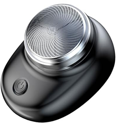 Petit rasoir électrique portable à charge rapide pour homme - Rasoir de voyage compact - Coupe précise - Tondeuse à barbe compacte en alliage d'aluminium