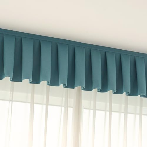YongXinMY Selbstklebender Vorhangkopf – Verdunkelungs-Fenstervolants, einfarbig, Querbehang, einfache Installation, lichtblockierende Kopfleiste, Erkerfenster, Schlafzimmer, Wohnzimmer, Heimdekoration