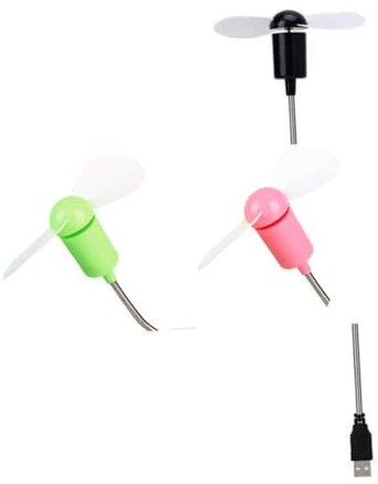 ROMISBABA 4 Piezas Ventilador USB de Mesa Flexible con Cuello de Silencioso para Portátil y Ordenador Escritorio Mini Enfriador Compacto y Portátil para Uso Casa y Color