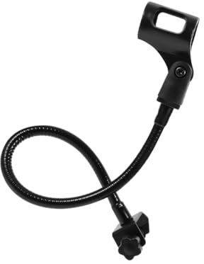 ABOOFAN Flexibler Schwanenhals Mikrofonständer aus Robustem Eisen Kompatibler Mikrofonhalter mit Stabilem Clip Verstellbarer Mikrofonarm für Verschiedene Mikrofontypen für Studio und Büro