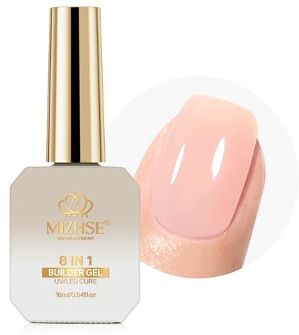 Aufbaugel für Gelnägel No File Nägel 8-in-1 UV Builder Gel in a Bottle Rosa | Builder Gel No File, UV aufbaugel, Nägel Nagelverlängerung, Nageldesign, 16ml