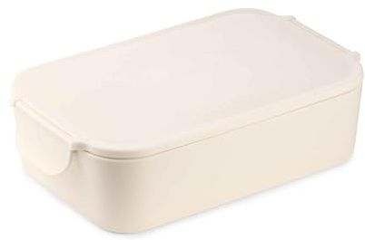Biddoo Box Brotdose Kinder – Made in Germany – ultraleichte Bento Box mit Besteck & herausnehmbaren Fächern – BPA-frei, stylisch & praktisch – Vesperdose für Schule & Kindergarten – Farbe Beige