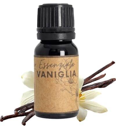 NATURAM Olio Essenziale Vaniglia 10 ml - Essenza Pura 100% Naturale e Vegan - Oli Essenziali per Diffusori, Aromaterapia e Massaggi - Profumo Dolce - Aroma Avvolgente e Rilassante