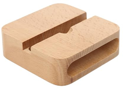 Wood Phone Holder Amplifier Natural Wood Cellphone Dock Sound Amplification