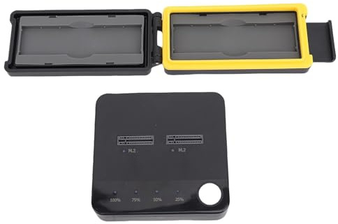 Yctze M.2 SSD Duplicator, 20Gbps NVMe Cloning Speed Dual Bay USB C Dock Station Hard Drive Duplicator for Offline Cloning with Universal Compatibility for PC