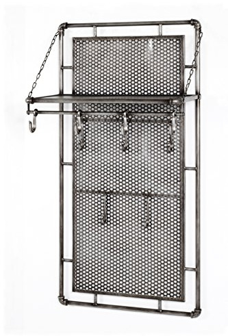 HAKU Wandgarderobe anthrazit, Metall - Maße: B 60 x H 120 x T 35 cm, Style: Industrial