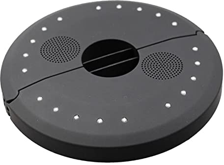 Lumisky lámpara sombrilla de jardín, multicolor inalámbrico sobre batería con altavoz Bluetooth Soly Play de LED RGB 3 cm, ABS, negro, 30 x 30 x H3