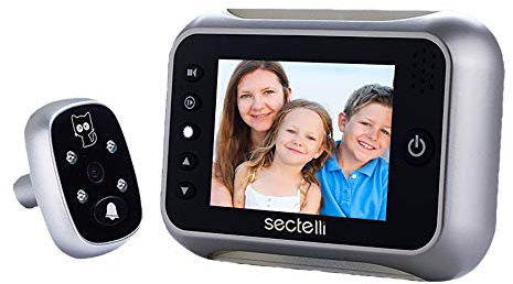 YLXD Videoportero Timbre de Video, WiFi Mirilla, Video Portero para Uso en el Hogar, casa Inteligente, Digital de Puerta LED HD Electronica, Visión Nocturna IR Vigilancia de Sguridad