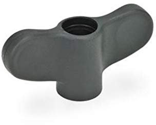 Dado a farfalla ELESA in acciaio inox, diametro 55 mm, M8, senza cappuccio