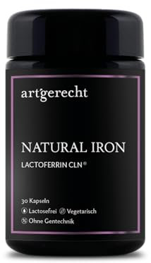 NATURAL IRON – Natürliches Eisenpräparat mit Lactoferrin CLN® & Vitamin C | 30 Kapseln | Für optimale Eisenaufnahme & gute Verträglichkeit | Ideal bei Eisenmangel | Ohne künstliche Zusätze