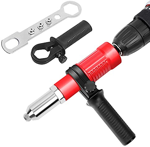 CHENGNAN Adaptador de Pistola de Remache Eléctrico Kit para Taladro Inalámbrico Remachado Herramienta Inserción