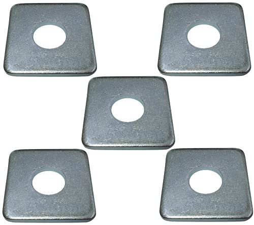 AERZETIX - Lot de 5 Rondelles Plates Carrées - M10 - en Acier Zingué - DIN 436 - pour Constructions en Bois
