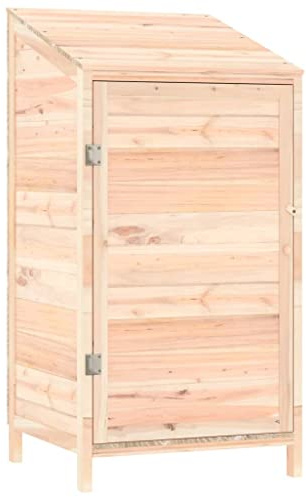 vidaXL Geräteschuppen Gartenhaus Schuppen Gerätehaus Lagerschuppen Satteldach Gartenschrank Pultdach Garten 55x52x112cm Massivholz Tanne