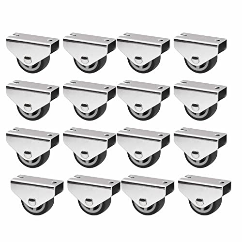 SOTECH 16er Set Kastenrolle PASSAU Ø 30 mm dunkelgrau Möbelrolle | für Unterbaumontage leise und bodenschonend Ideal für Bettkästen und Bodenschubladen