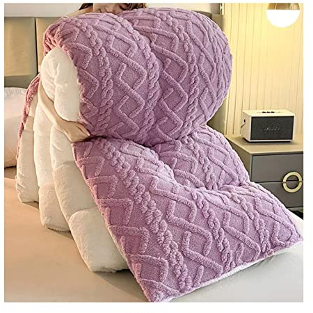 KemNet Cachemire ​RéVersible Couette, Couette Double Plume d'oie Édredon, couvertures d'hiver épaisses et Chaudes, Super Doux, pour La Maison,C,180×220cm(3kg) [Classe énergétique A]