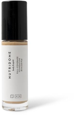 Nutridome Body & Spirit Gesichtsgrundierung Foundation Mattierende 02 Natual 30 ml - Abdeckende Mattes Finish Bis zu 12 Stunden Wirkung Gleicht den Teint aus Mit Glyzerin Make up Tönungscreme makiage
