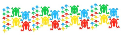 TOYANDONA 64stücke Hüpfende Frösche Bunte Sprungspielzeuge Für Indoor Und Outdoor-spaß Lustige Partygeschenke Und Spielzeug Für Jungen Abstrakte Froschfigur Einfache Bedienung