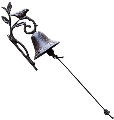 KONTONTY Metal Doorbell Chime Vintage Design Front Door Decoration for Entry Gate