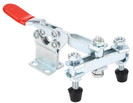 500lb Horizontale Klemme, Doppelkopf-Schnellspanner-Eisen-Kniehebelklemme für den Betrieb von Metallblechen, Leiterplatten, Maschinen