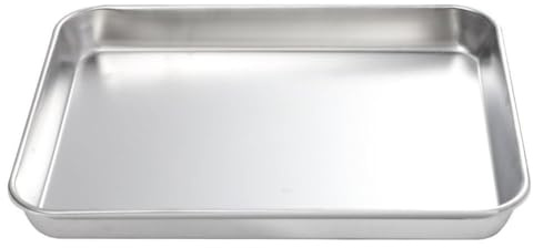 Amosfun 1stk Tablett Aus Edelstahl Tabletts Für Couchtisch Silbertablett Verspiegelte Einfaches Trennblech Rechteckiges Essenstablett Schubladenfach Speiseteller 26.5 * 15.5 * 1.2CM