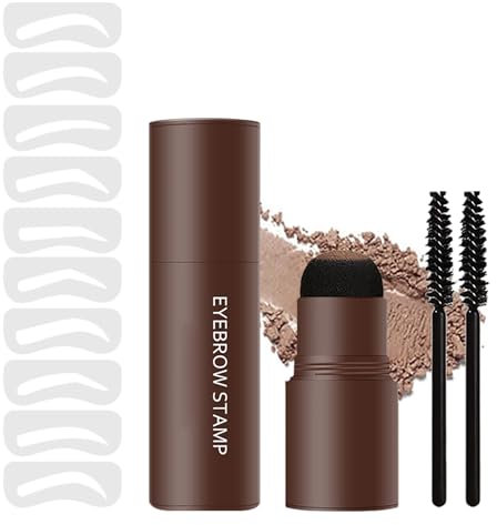 Kit di stencil per sopracciglia, kit di stencil impermeabili per sopracciglia con 10 stencil riutilizzabili, 3 in 1, polvere per ombretto per attaccatura dei capelli, strumento per modellare le