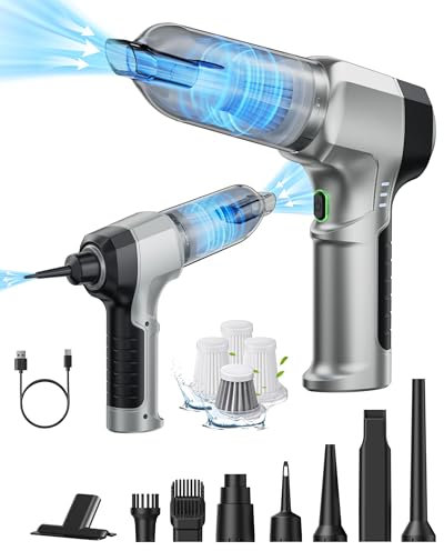 Redcoutt Aspirapolvere per Auto, 33000Pa 4 in 1 Aspirapolvere Portatile Senza Fili a 3 Velocità - Ideale per Casa, Ufficio e Cura degli Animali con Funzioni di Aspirazione