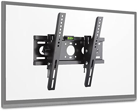 Soporte de pared para TV de 14 a 32 con inclinación y nivel, soporte de pared para TV con inclinación y perfil extensible para televisores LED LCD OLED planos y curvos, VESA 200 x 200 mm máximo, sop
