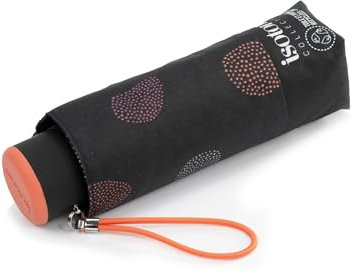 Isotoner Paraguas mini, resistente, ultra repelente al agua, con apertura manual,, Lunares contemporáneos, ST