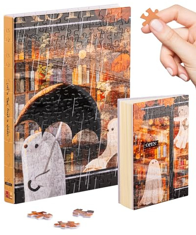 PieceRelax Puzzle Buchumschlag Katherine Blower - Shelter [YA1071], A5 Liniertes Notizbuch, Transparente Buchhülle, Stifthalter, Lesezeichen, 329 Teile