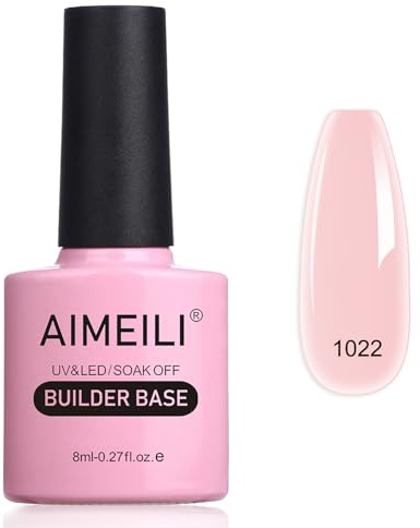 AIMEILI 8 en 1 Gel Base Constructor, Capa Base Constructor en una Botella Builder Rápido LED UV Gel de Extensión de Uñas 8ml, BD1022