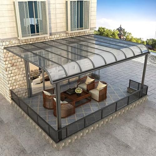 Plaque de toiture en polycarbonate transparent - Panneaux d'extérieur de 2 mm d'épaisseur pour serre, terrasse, auvents - Plastique acrylique transparent - 80 x 900 cm