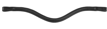 Stirnband Lech, gebogener Leder-Stirnriemen, Schlichtes Design, langlebig und passend für Trensen