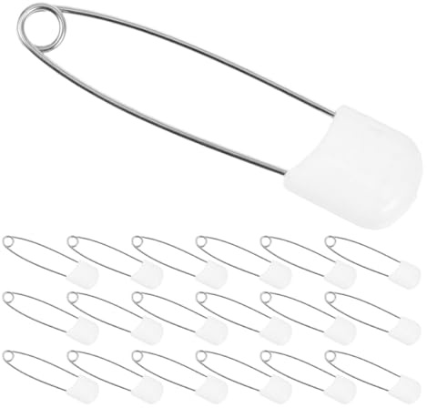 BAZEITFLOW 30 Stück Sicherheitsnadeln aus Zinklegierung und PP Große Windelklammern für Stoffwindeln Vielseitig für Feuchttücher Sicher und Tragbar für Neugeborene