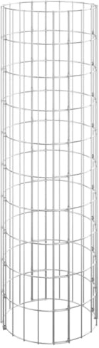 Generico Palo Gabbione Circolare in Acciaio Zincato Ø30x100 cm,Articoli di ferramenta,riere e recinzioni,Pannelli per recinzioni,Argento,3.85 kg,152012
