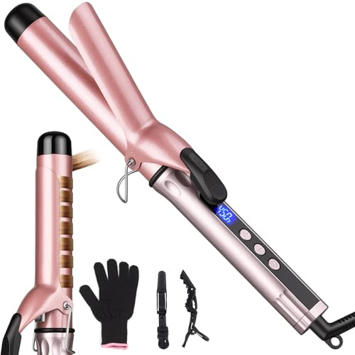 JAETON 32MM Curling Wand Adjustable Temp 100℃-230℃ Hair Curler with Clamp