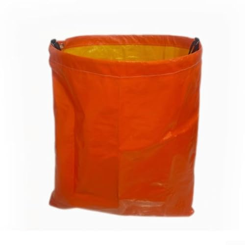 Bolsa de escombros de jardín montada en el hombro para una limpieza aerodinámica de hojas, recortes de hierba y materiales de abono (naranja)