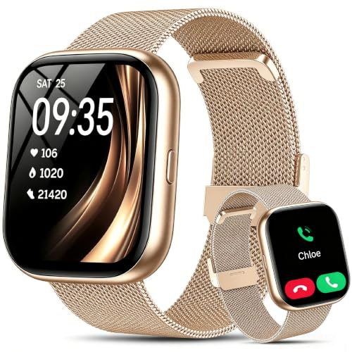 Cillso Smartwatch Damen, 1.83 Fitness Tracker mit Alexa/Bluetooth Anrufen | 120+ Sportmodi Fitnessuhr mit Herzfrequenz/Schlafmonitor/Schrittzähler/Stress, IP68 Wasserdicht Sportuhr für Android iOS