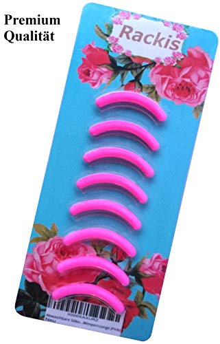 Ersatzgummis für Wimpernzange in Premiumqualität (8er Pack, pink) Abwaschbar und Pflegeleicht für perfekte Wimpern den ganzen Tag, passend für TWEEZERMAN Classic Lash Curler