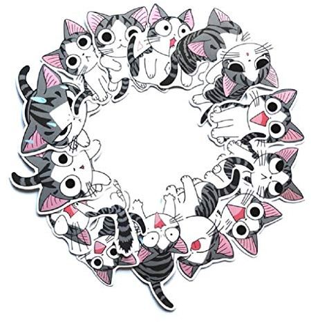 SetProducts Top Pegatinas! Juego de 14 Pegatinas de El Dulce Hogar de Chi Vinilos - No Vulgares - Fashion, Estilo, Bomba, Gato - Personalización Portátil, Equipaje, Bicicleta, Moto...