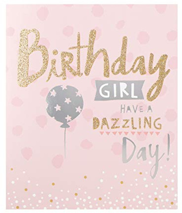 Hallmark Carte d'anniversaire pour fille – Motif amusant à paillettes et feuille d'aluminium